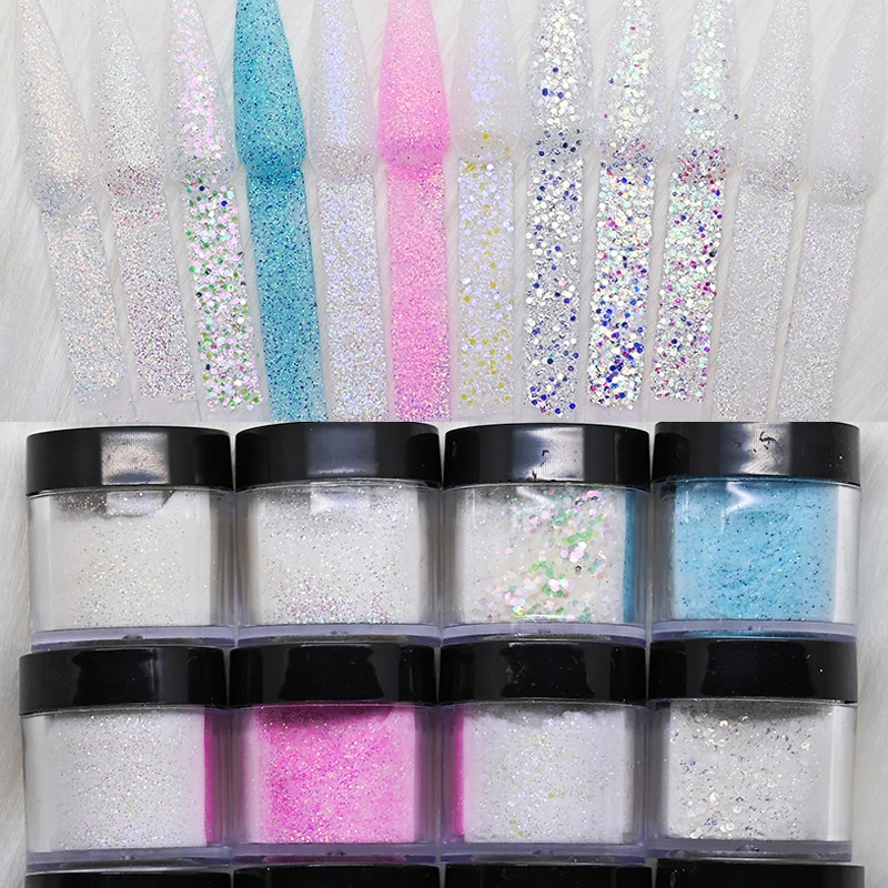 

1Jar Acrylic Powder Diamond Dip Glitter Monomer Professional Carving Crystal Manicure For Nail Polish Builder Gel Extension HJ68