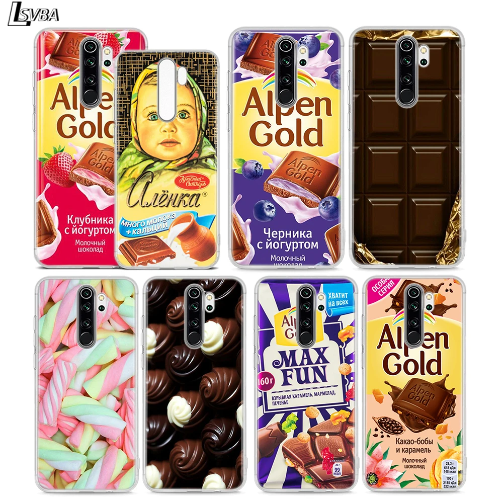 

Silicone Cover alenka bar wonka chocolate For Xiaomi Redmi Note 9 9S Max 8T 8 7 6 5 Pro 5A 4X 4 Phone Case