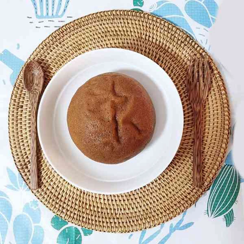 Круглая подстилка ручной работы из натурального ротанга 4 шт. круглые плетеные