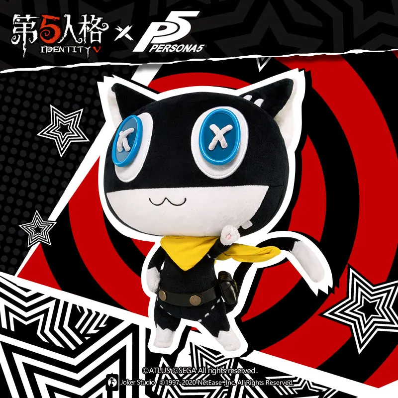 

Anime Game Identity V & Persona 5 Limit Edition Morgana Cosplay Cartoon Black Cat Plush Stuffed Dolls Adult Kids Toy Pillow Gift