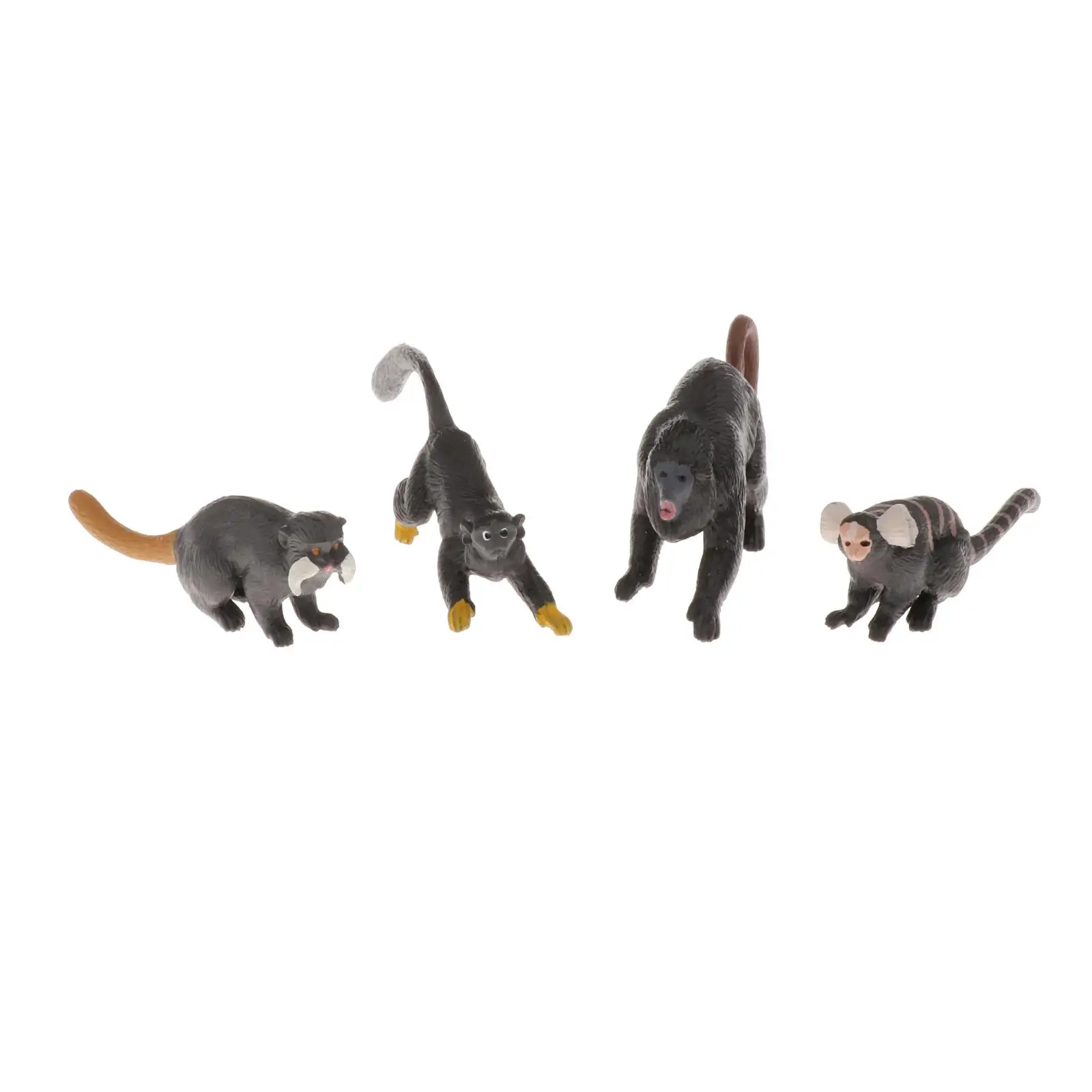 

4x Monkey Animal Model Action Figure Plastic Decoration Educational Toy Gift for Kids Toddler Children Boys