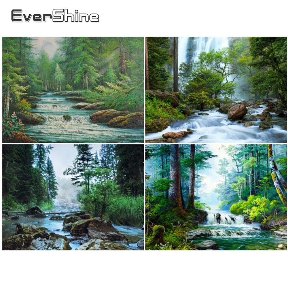 EverShine сделай сам алмазная вышивка пейзажа 5D алмазов картина полный круглый