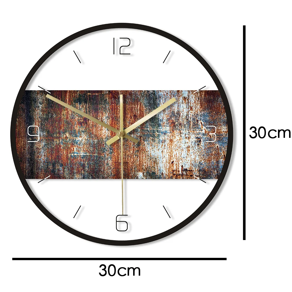 Настенные часы Rusty Metal Texture с принтом железная искусственная патина покрытая