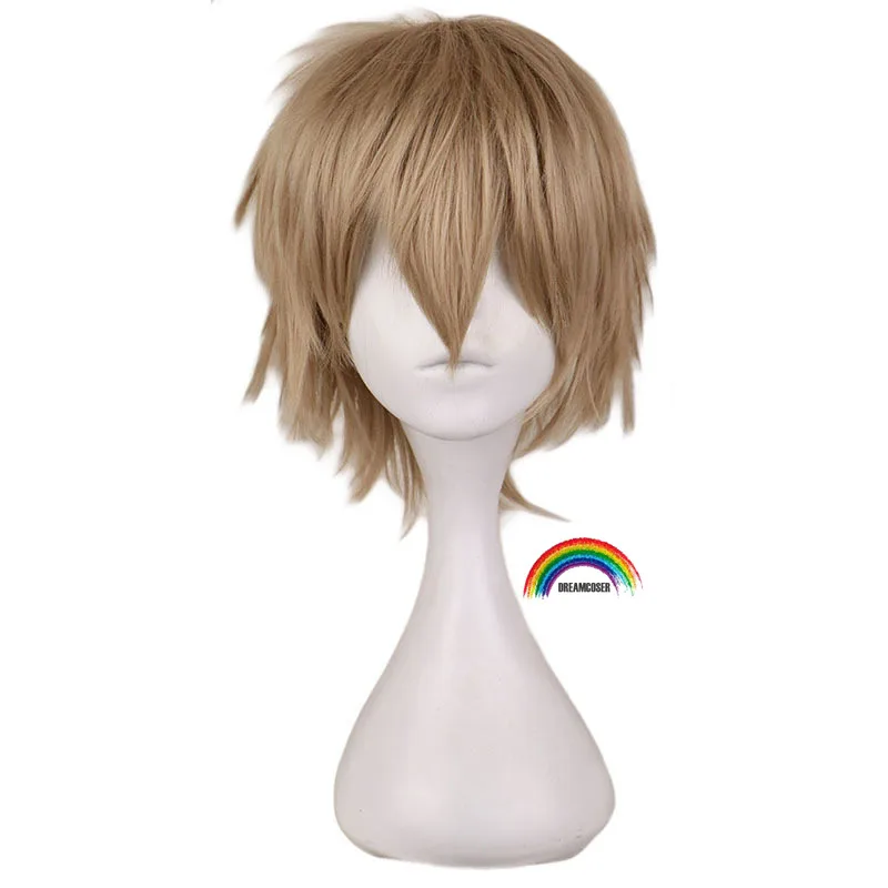 Парик для косплея Byakuya из коротких пушистых синтетических волос с очками|Костюмы