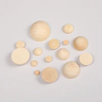 new 3 100pcs natural color semicircle wooden beads diy custom decoration childrens toys bracelet accessories