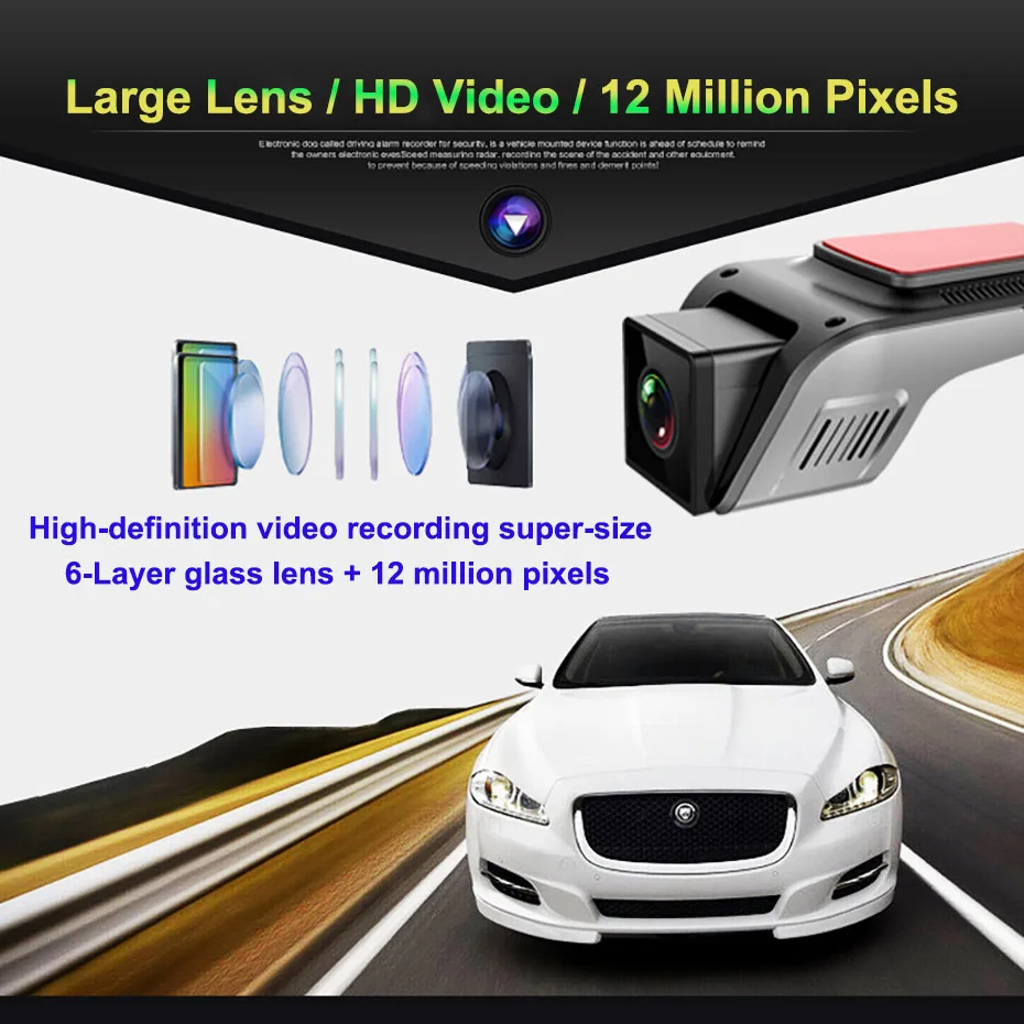 구매 숨겨진 대시 캠 WIFI 비디오 레코더 FHD 1080P 자동차 DVR 무선 APP Dashcam 감시 카메라 등록자 야간 투시경 G-센서