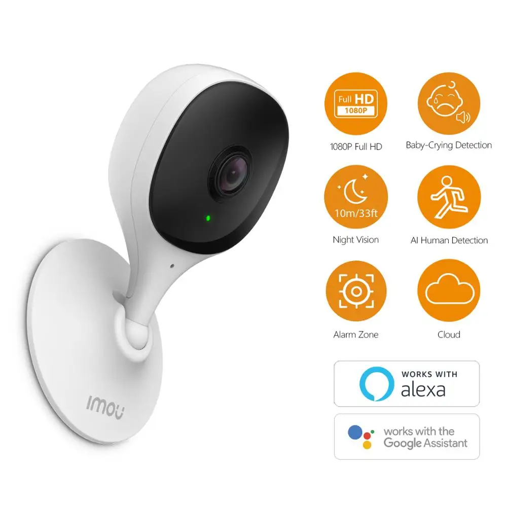 

[Free 3 Months Storage]Dahua Imou Cue 2c 1080P IP Camera Baby Monitor Camera Human Detection H265 Compact Smart Camera Indoor
