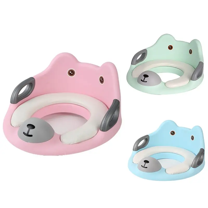 

Children's Toilet Seat Potty Training Seats Kids Round and Oval Toilet Seat Baby Toilet Trainer with Armrest