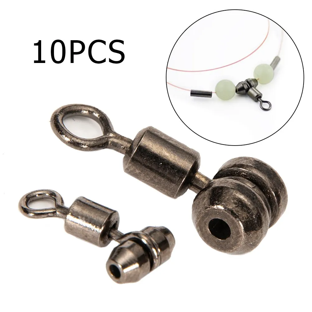 

10pcs Fishing Swivels Connector Rolling Bearing Swivel Hook Copper For Carp Tackle Pesca Iscas Fish Tackle Tools Accessories