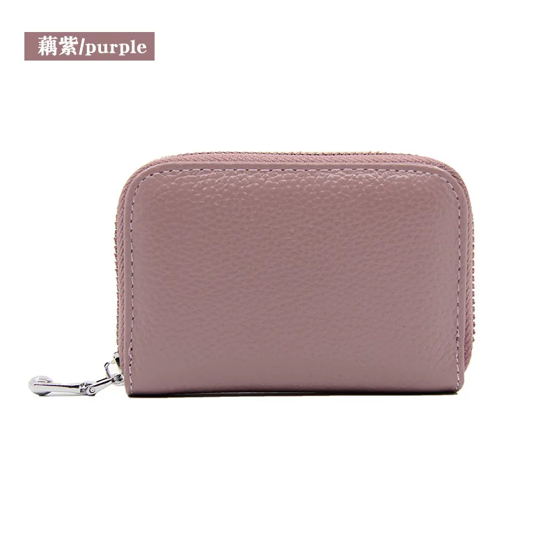 Брендовая натуральная кожа RFID Блокировка кредитный держатель для карт из