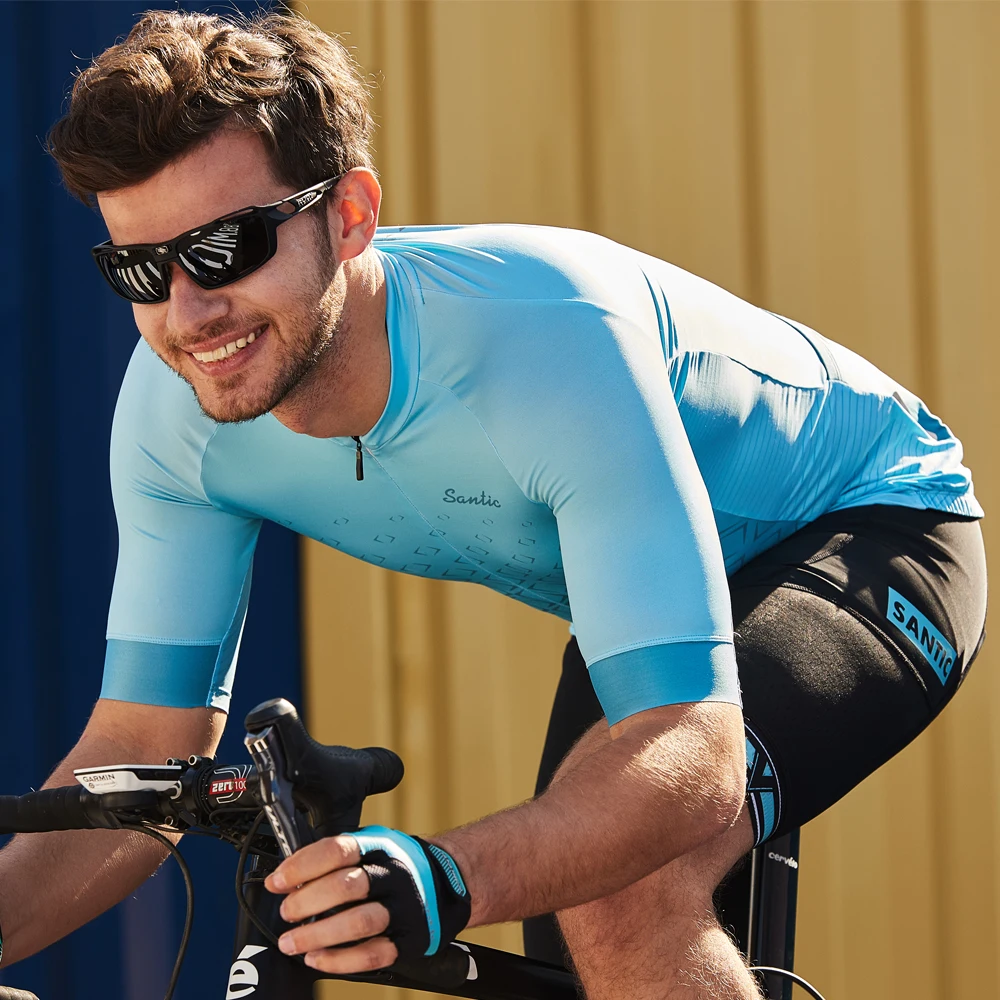Santic 2019 Новая мужская велосипедная Джерси с коротким рукавом гоночная футболка