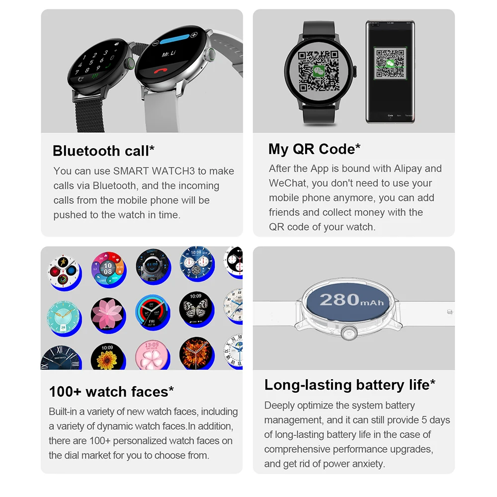 DT2+ Men Women Smart Watch BT Phone Dial Call Wireless Charging Password Protection P68 Waterproof Motion Tracker Smartwatch - купить по