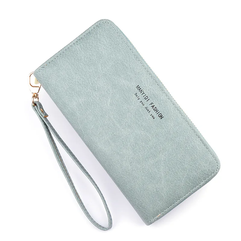 

New wallet ladies long zipper clutch large capacity wallet simple retro mother soft wallet mobile phone bag