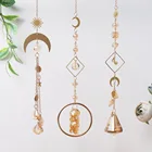 Хрустальный подвесной светильник в виде загара, искусственное украшение, подвесные ветряные музыки, домашний декор, свадебная занавеска, садовый автомобиль, Радужный подвесной колокольчик