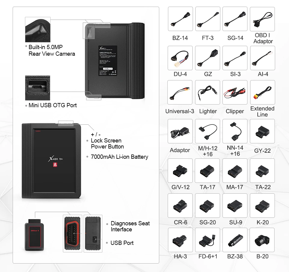 2018 Версия Launch X431 V + V2.0 DBSCAR5 OBD2 сканер полная система автомобильный