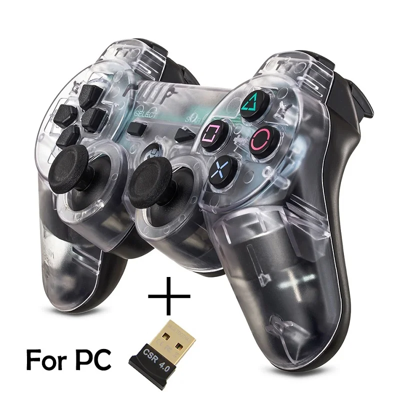 For PC Беспроводной Bluetooth геймпад игровой контроллер для sony PS3 Playstation 3 SIXAXIS контроллер ПК Джойстик с противоскользящим захватом - Цвет: For PC