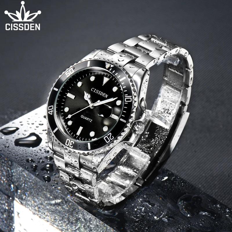 

CISSDEN 2022 Men's Quartz wristwatche top brand luxury watch for men sport automatic date Fashion watch men waterproof clock man