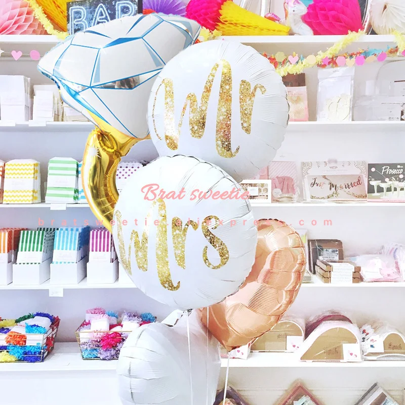 18 дюймов Mr Mrs воздушные шары Свадебные Воздушные из фольги LOVE невесты