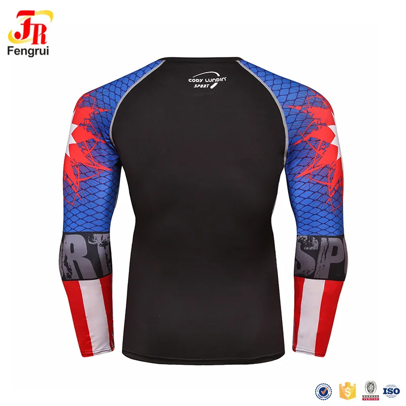 

Cody Lundin New Style Arm Print Design Chic Summer Mountaineering Yoga Fitness Sport Breathable Men Long Sleeve T Shirt