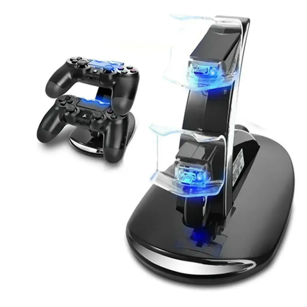 

Controller Charger Dual USB Handle Fast Charging Dock Station Stand LED Charger for PS4/PS4 Slim/PS4 Pro Game Joypad Joystick