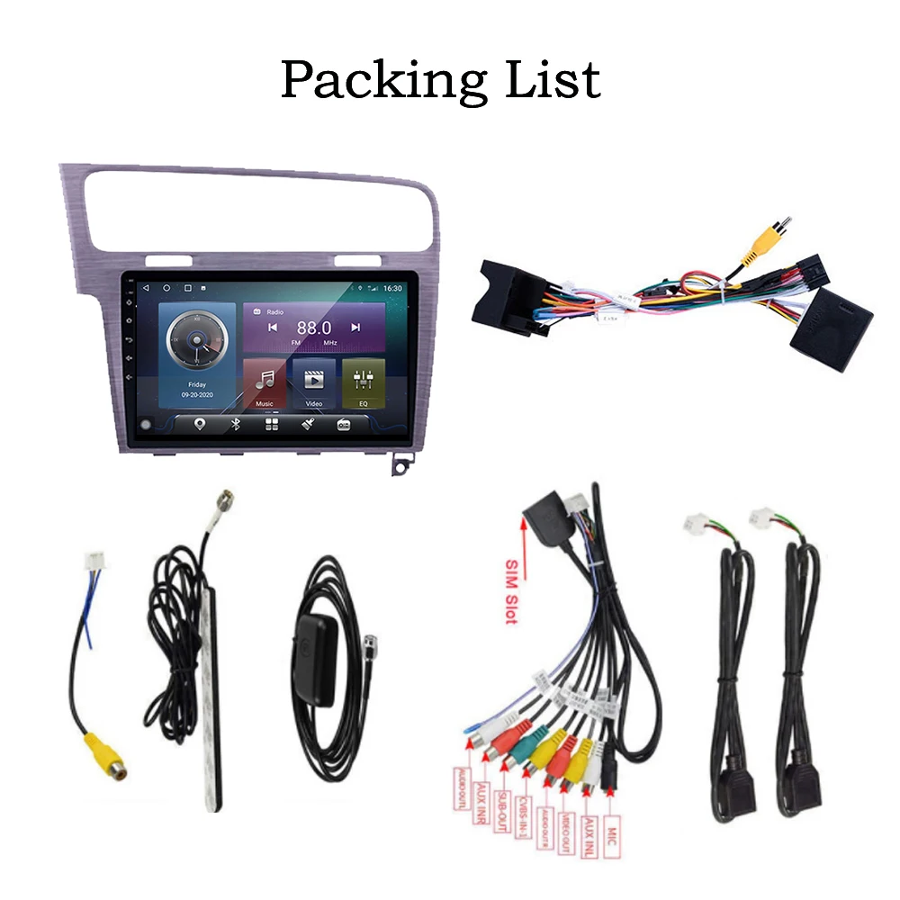 

QNavi 8-Core 6GB+128GB Android 10.0 Car Radio Navigation GPS Tape Recorder For VW Volkswagen Golf 7 2014-2018 Split Screen 2Din