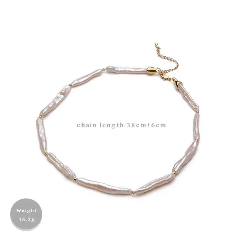 

Amorita boutique Stylish elongated natural pearl necklaces