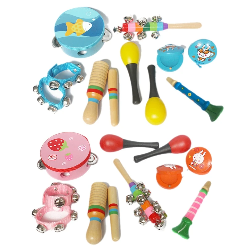 

10PCS Beginner Musical Instruments Percussion Musical Toys Set Children Rhythm Cultivation Early Educational Toys