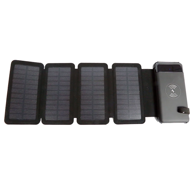 Съемное складное Беспроводное зарядное устройство на солнечной батарее уличное
