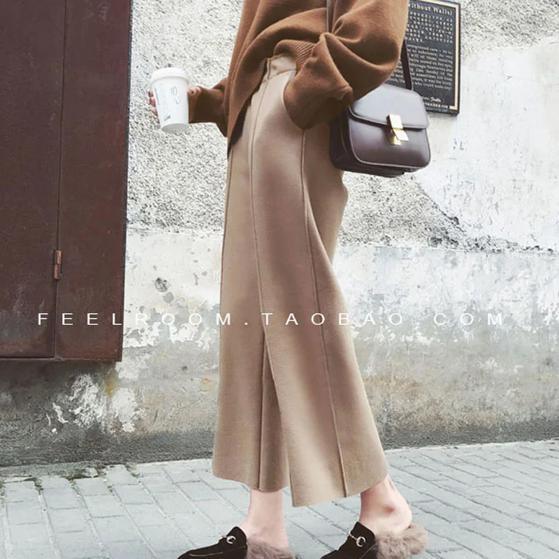 Модель 2020 года модные зимние новые женские брюки плотные шерстяные девять брюк