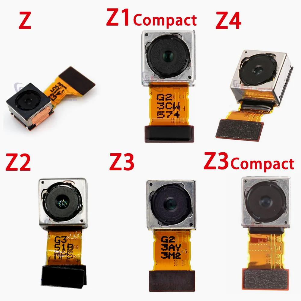 Для sony Z3 Z1 Compact Z2 Z4 Z5 Compact Mini D5803 D5833 Задняя Камера Основная большая камера Модуль гибкий кабель лента Запасная часть