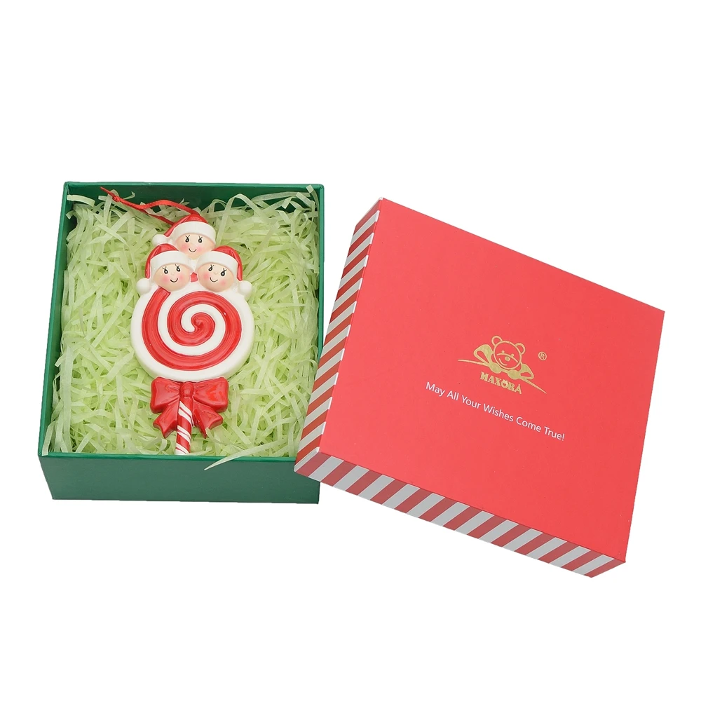 Леденец для всей семьи 3 Детские глянцевые украшения в виде рождественской елки