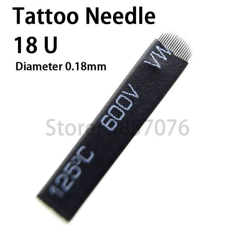 500 шт. одноразовые иглы U образной формы для татуажа бровей 0 18 мм|Иглы тату| |