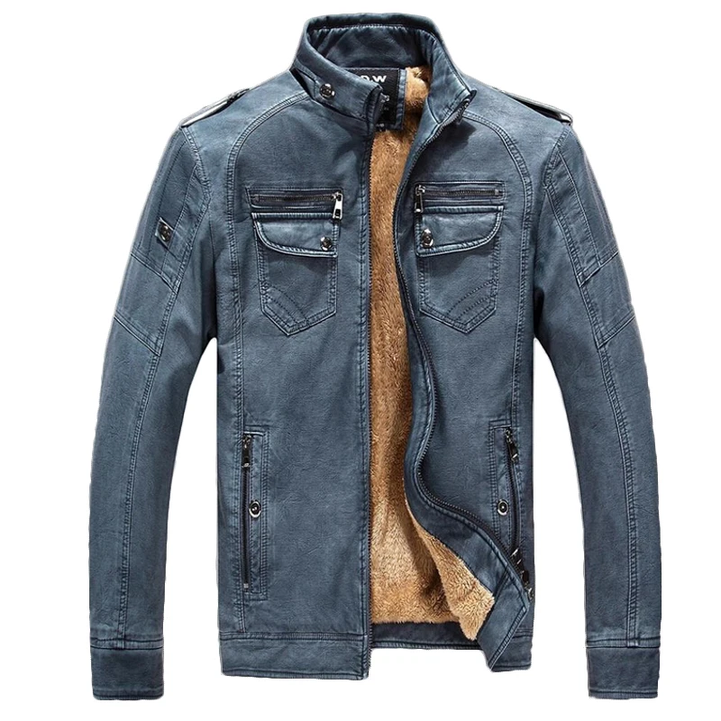 

Jaqueta Masculinas Leather Inverno Jacket Men Jaquetas De Couro Mens Winter Outwear coat plus size XXXL