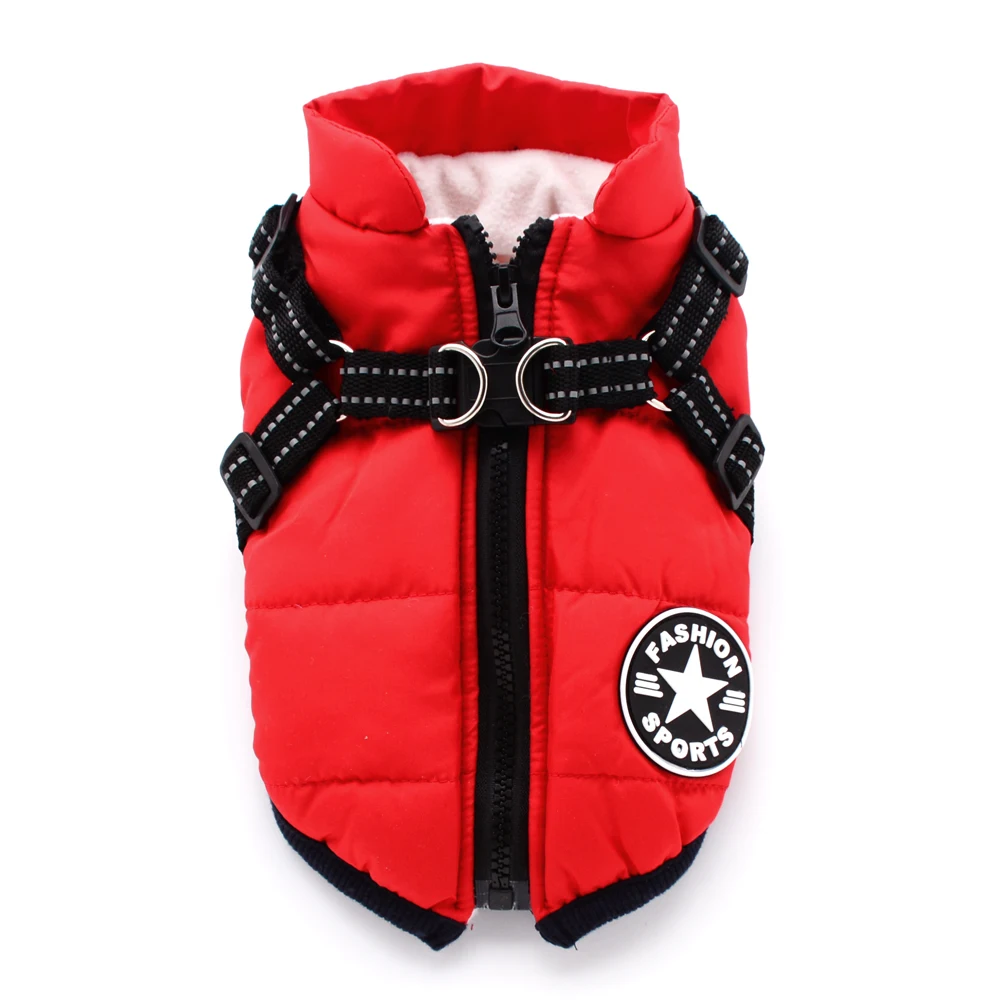 2019 новые зимние куртки для собак водонепроницаемый ошейник маленьких поводок