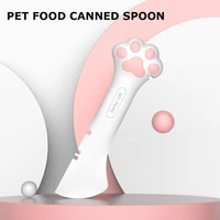 multifunction pet canned spoon plastic jar opener kitten puppy feeding food scoop cat dog feeder shovel pets tableware