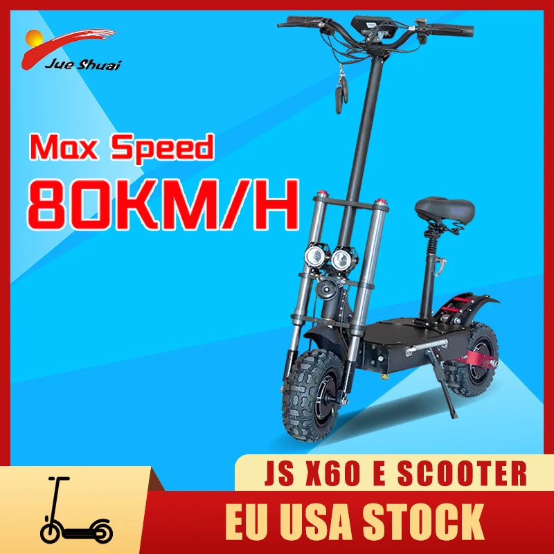 Online Elektrische Roller Erwachsene 80 KM/H High Speed Fodable Trotinette électrique Mit Sitz 20/26/30AH Lithium-Batterie EU USA Auf Lager