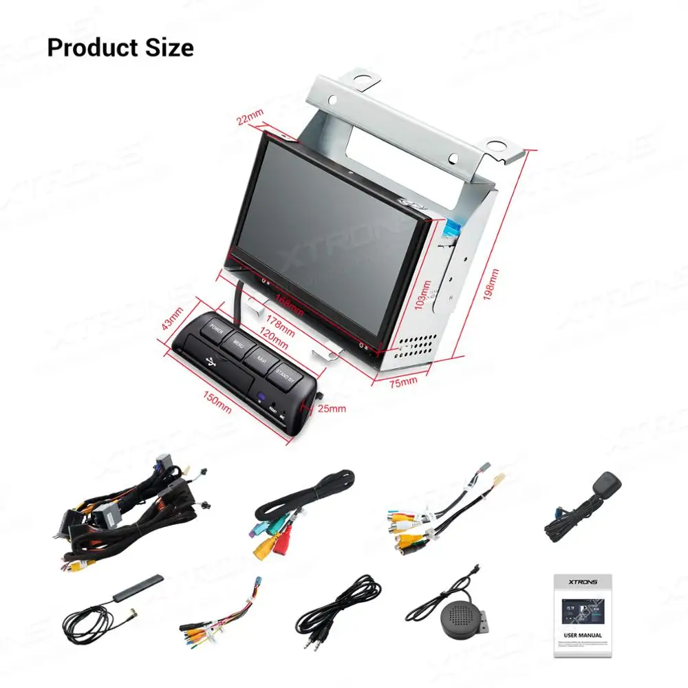 Автомобильный стереоплеер XTRONS 7 дюймов Qualcomm Bluetooth 5 0 Android 10 PX5 GPS для Land Rover Freelander 2 2007