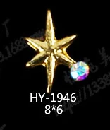 HY-1946 10pcs 10 шт./лот, сплав дизайн ногтей 3d плоские цветы бриллианты жемчужные ювелирные изделия Стразы украшения для ногтей - Цвет: HY-1946 10pcs