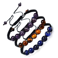charm beads 8mm tiger eyes beautiful bracelet womens hand knit bracelet womens adjustable accessories