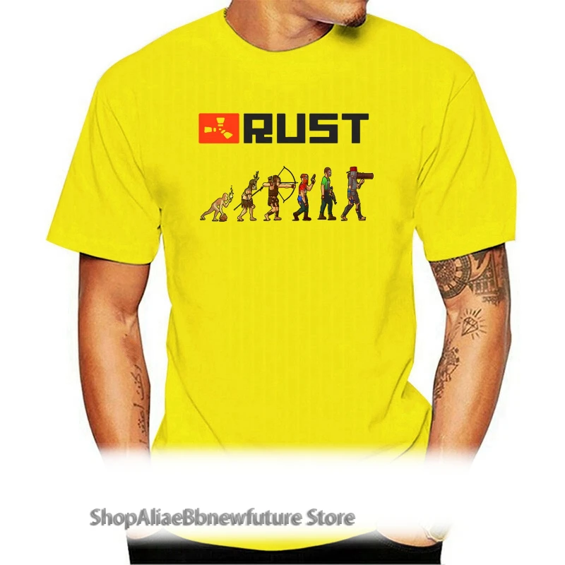 

Rust Evolution T Shirt Rust Wolve Funny Comic Fanart Axe Rust Game Rust The Game Rust Life Rust Rock Rust Logo