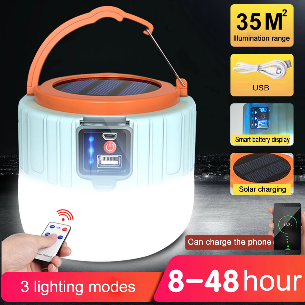 

Светильник светильник рь для кемпинга на солнечной батарее, 280 Вт, с зарядкой от USB