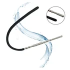 Силиконовый металлический расширитель для пениса с двойной головкой, катетер с шариками, уретральные звуки, массажер для пениса, вставка для БДСМ, интимная игрушка для мужчин