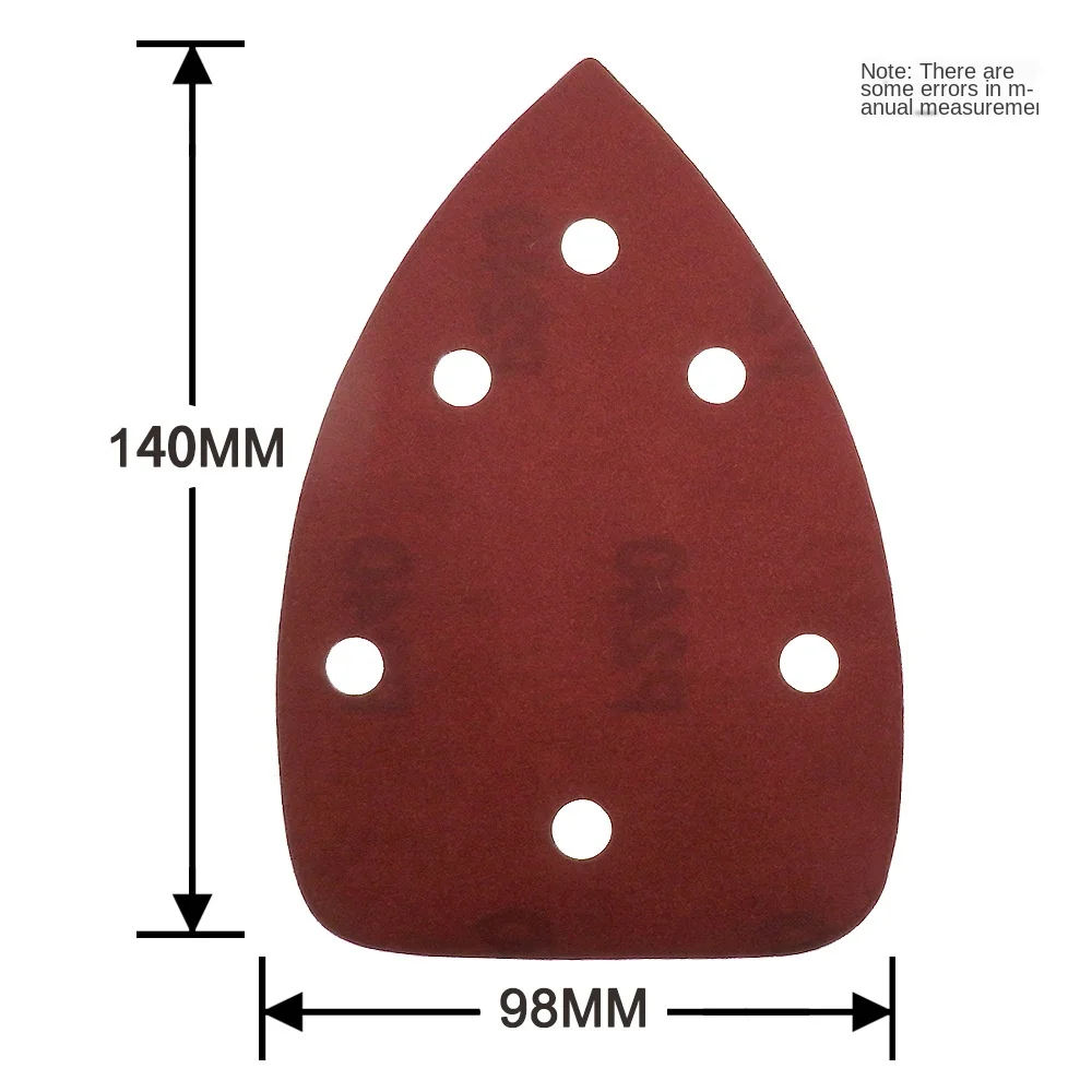 5 шт. полированный красный песок матовый лист 98 мм треугольник 6 отверстий