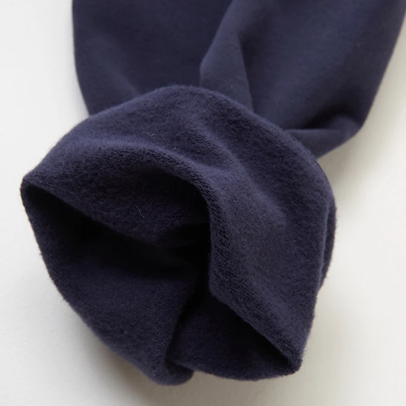 

[DEAT] Loose Fit Deep Blue Short Sweatshirt New O-neck Long Sleeve Women Big Size Fashion Tide Spring Autumn 2021 GX320