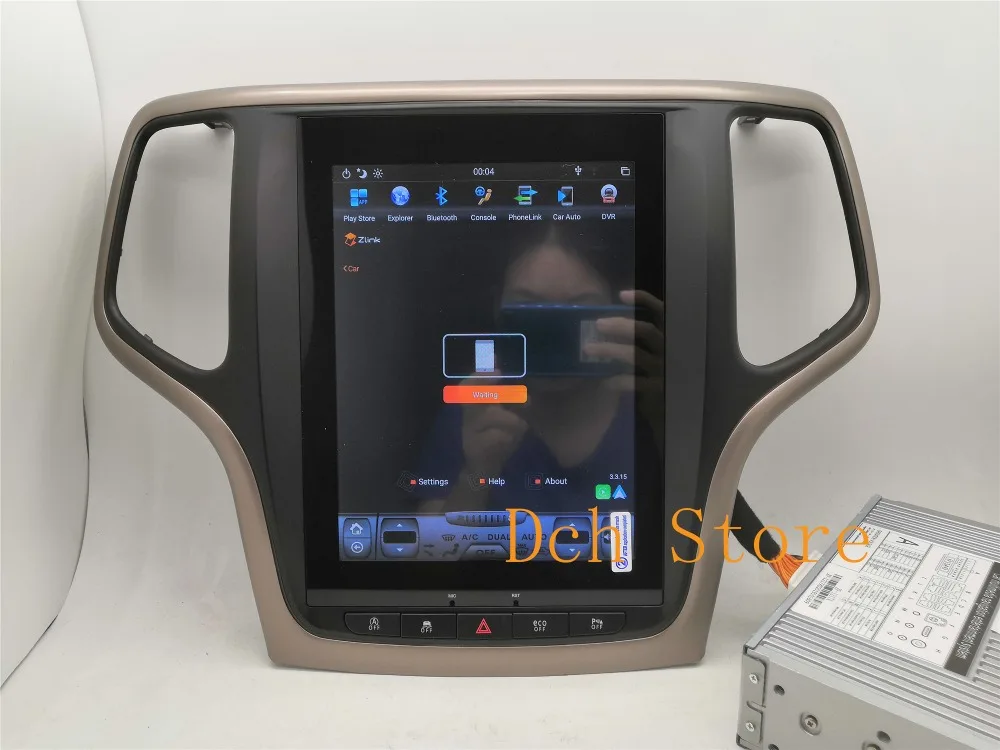 10,4 дюймов Tesla стиль Android 8,1 автомобильный DVD gps плеер навигация для Jeep Grand Cherokee 2012- PX6 CARPLAY радио ips стерео