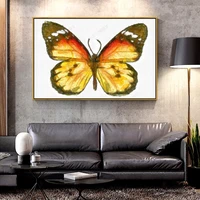artcozy real green butterflies wings oil canvas painting for home decoration wall art canvas printings spray painting animal