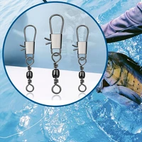 shaped connector swivels fishing gear quick pin connector hooked snap splayed buckle swivel ring fishing connector