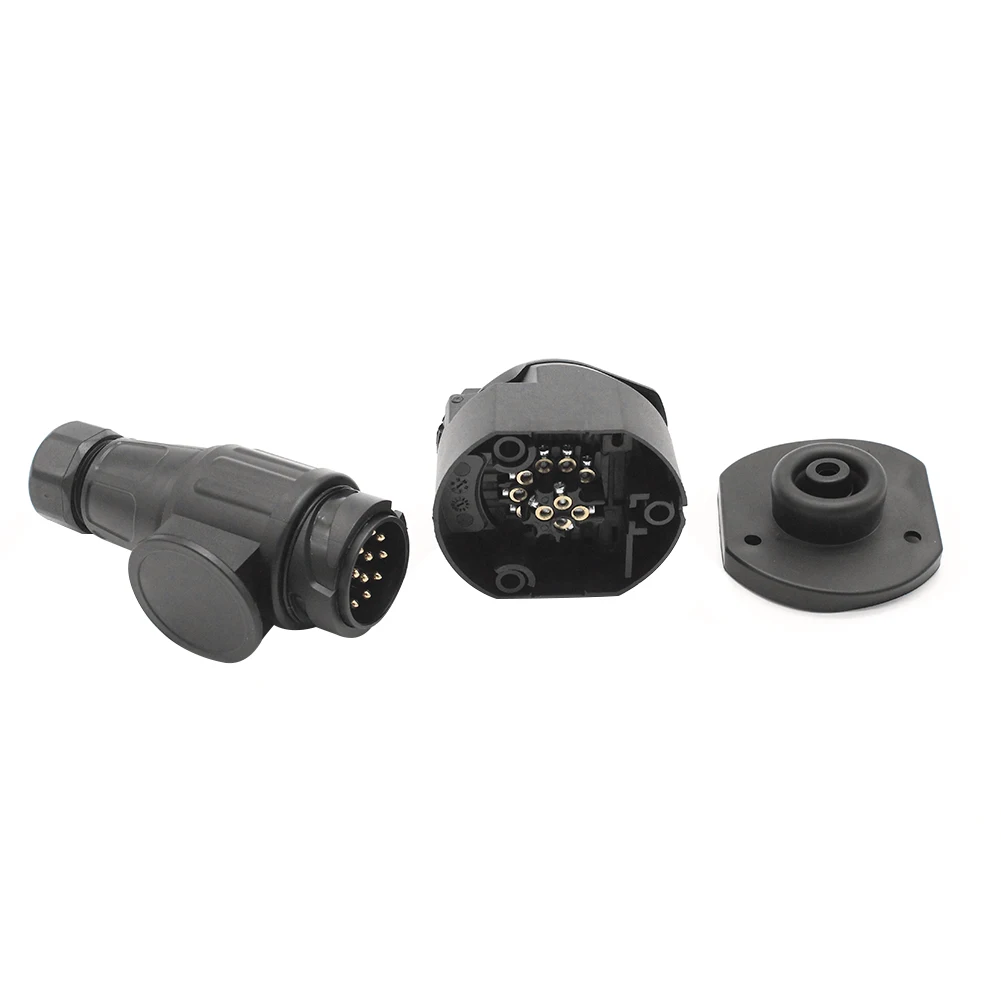 

12V 13-Pin Classic Towing Electrics Plug + Practical Multi-functional Durable Socket Set for Car Vehicle Trailer Caravan