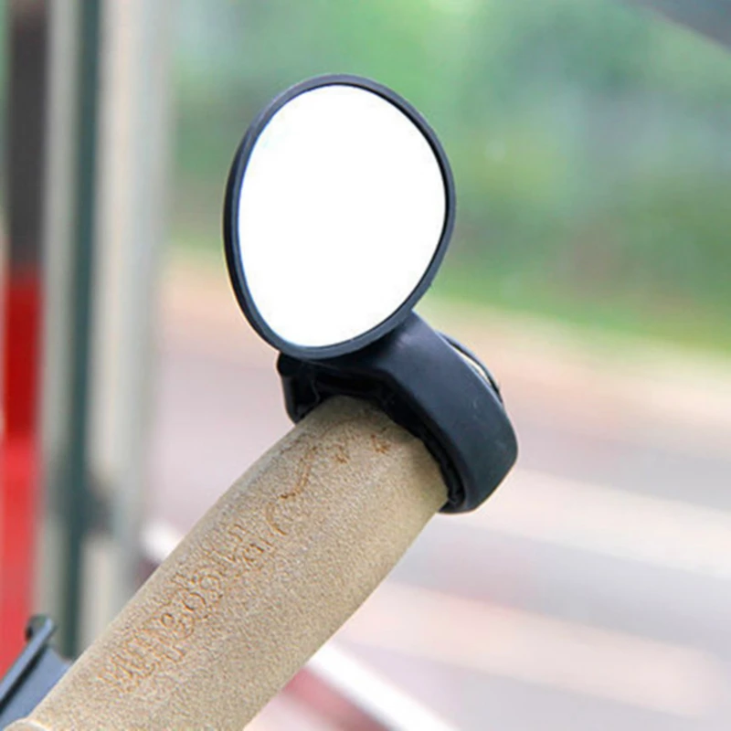 

1pc Bicycle Rearview Mirrors Handlebar Mirrors Cycling Rear View MTB Bike Silicone Handle Rearview Mirror 70*50mm