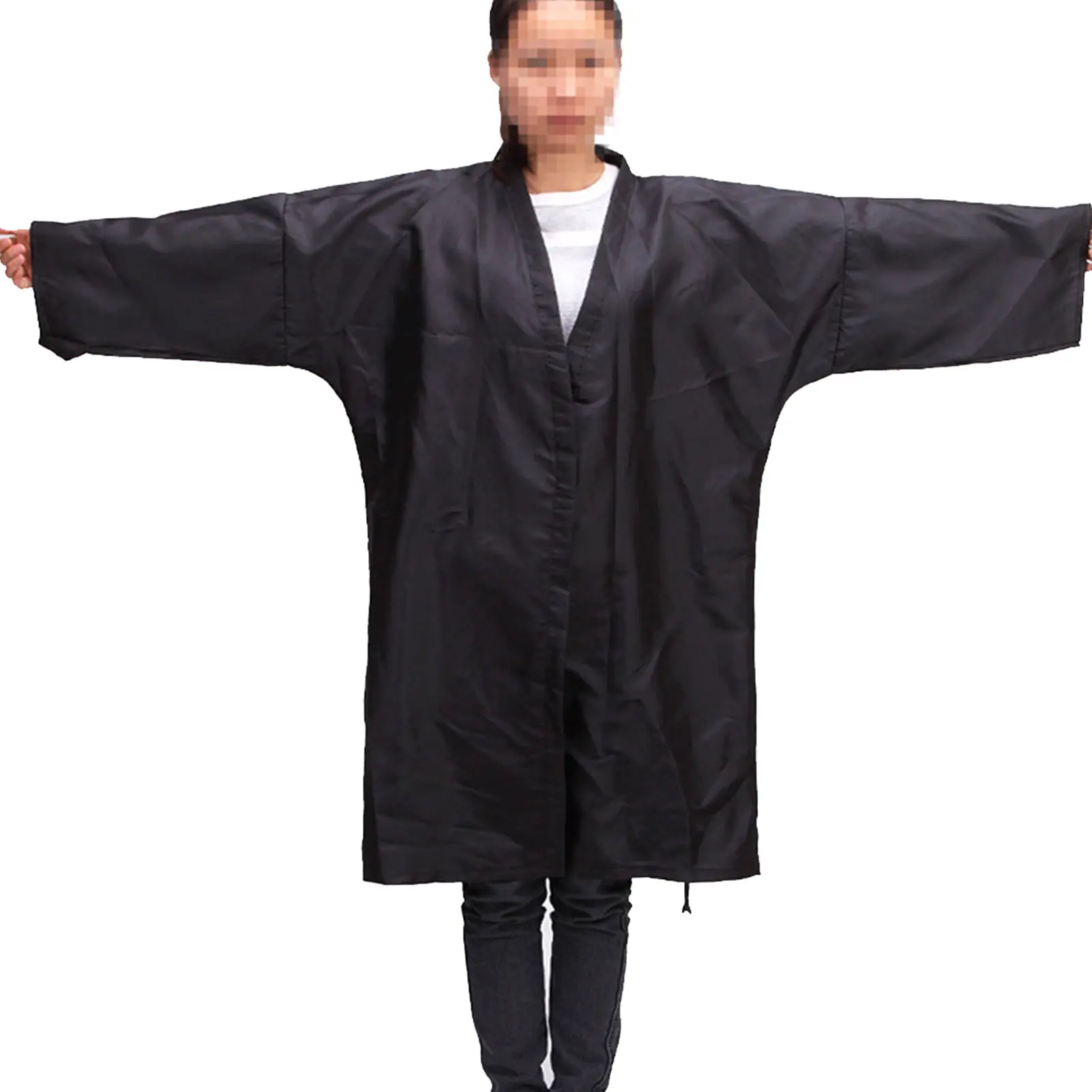 

Folding Apron Home Salon Full Protection Barber Gown Cape Hair Cutting Coloring Soft Solid With Arms Sleeves Hairdressing